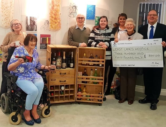 Presentation Of Cheque To East Lancs. Hospice For Drinks Trolley